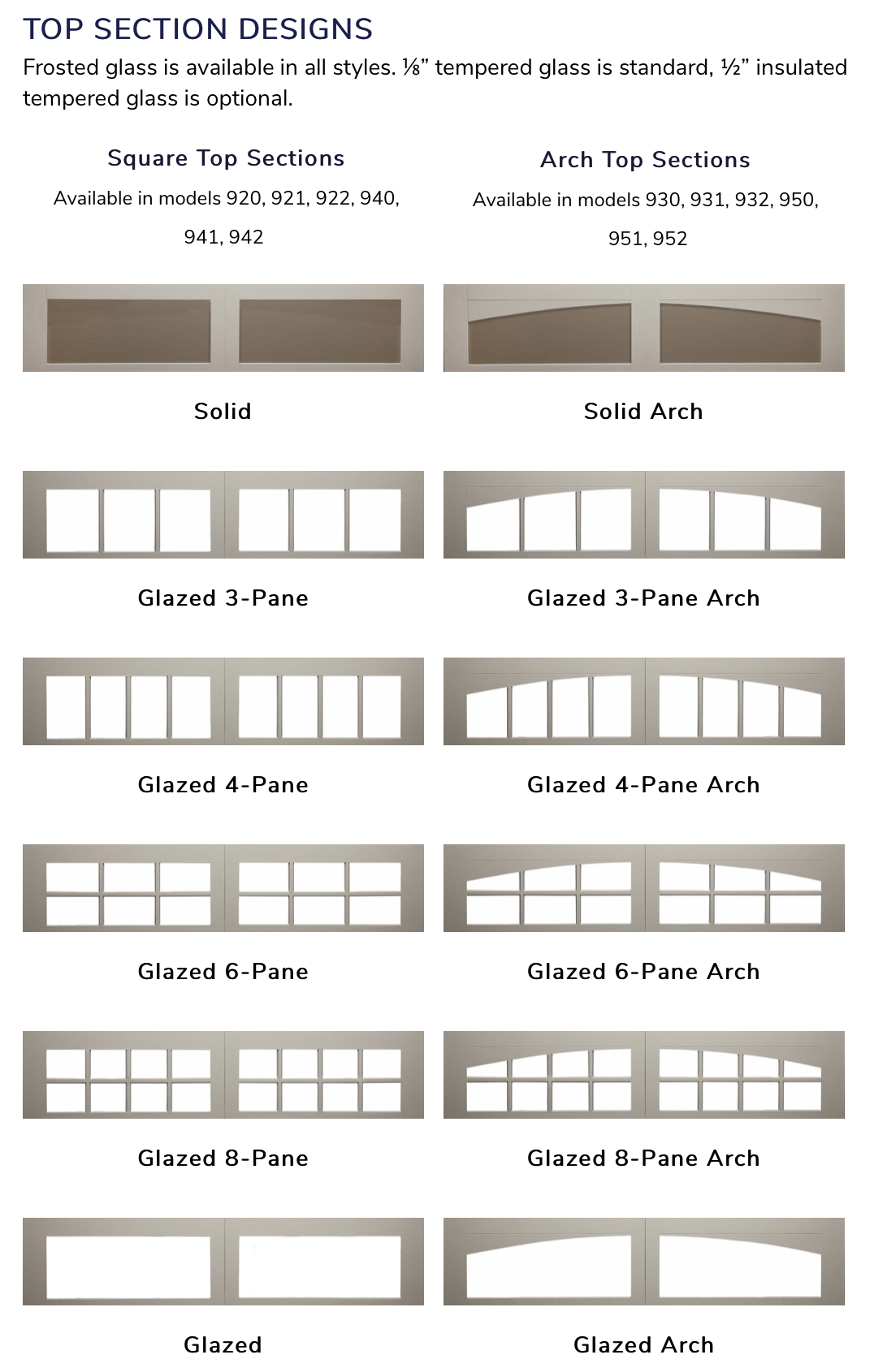Garage Door - Traditional Short Panel with Sunray Windows, White - Door  Doctor